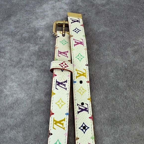 Louis Vuitton Belt Monogram Multicolor Thin 80/32 - Picture 6 of 11